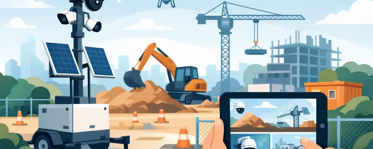 Mobile Videoüberwachung für Baustellen mieten