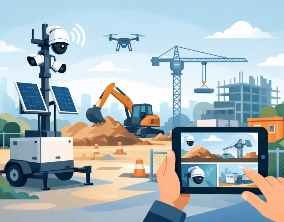 Mobile Videoüberwachung für Baustellen mieten