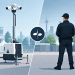 Temporäre Kameras versus Sicherheitsdienst im Vergleich
