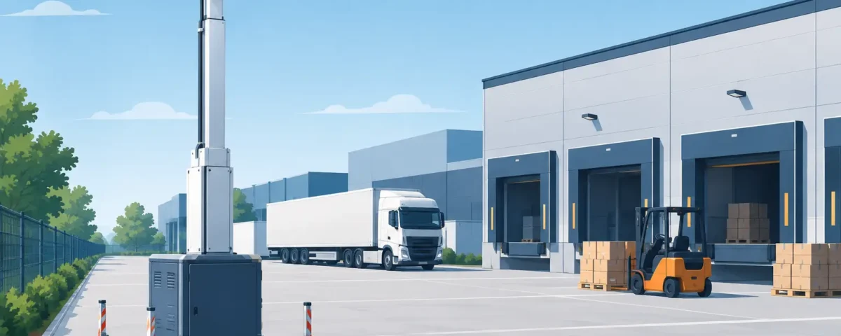 Logistikareal Videoüberwachung mieten - flexibel